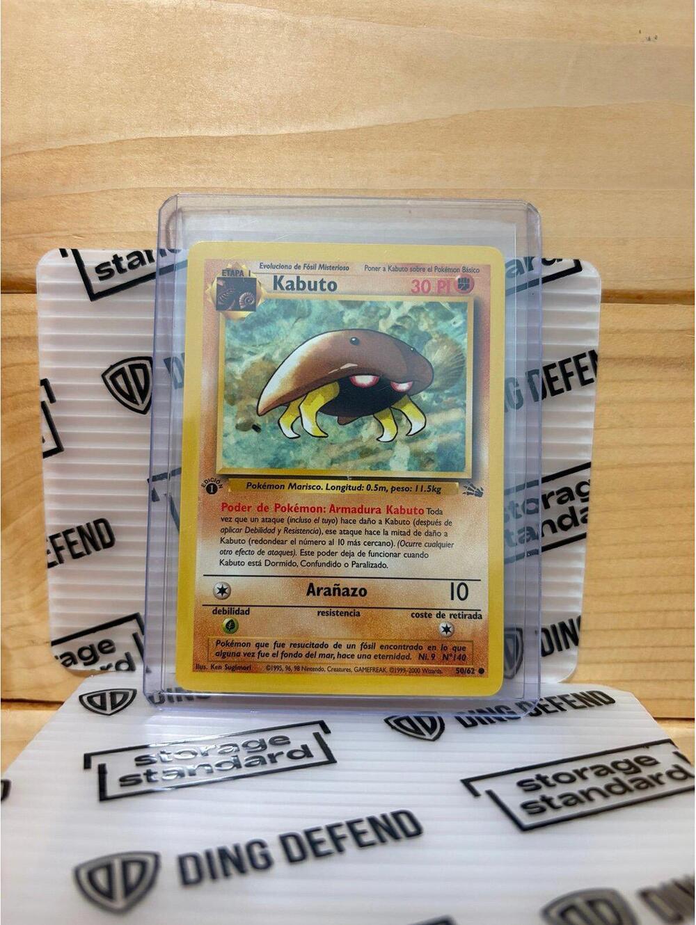 1st first edition Kabuto fossil 50/62 original Pokemon card in Spanish